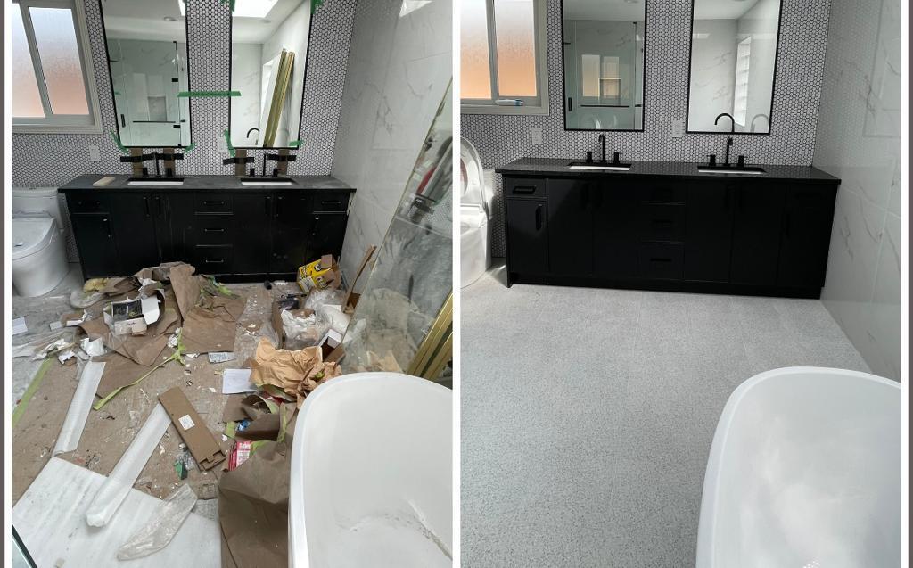 Bathroom cleaning and restoration project in Denver