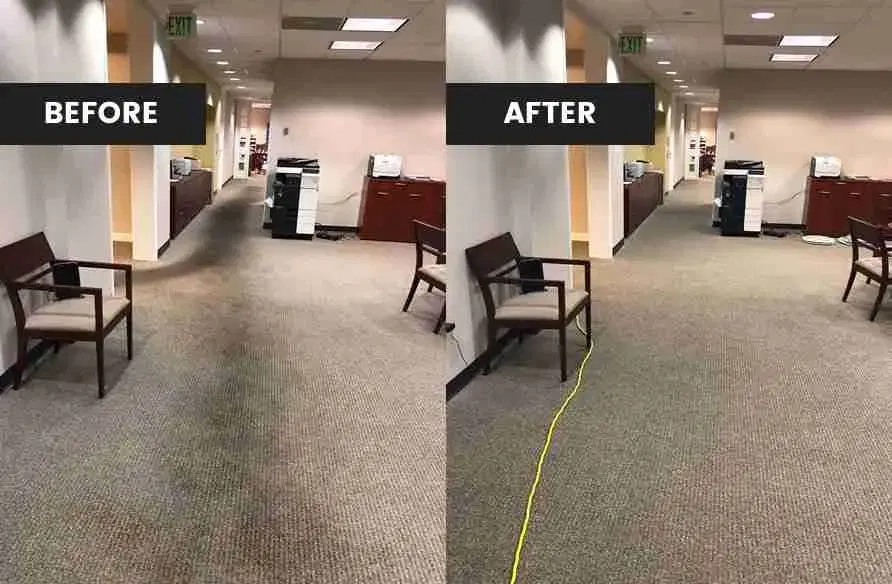 Before and after office cleaning in Denver