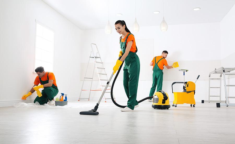 Detailed post construction cleaning of new interior finishes in Denver