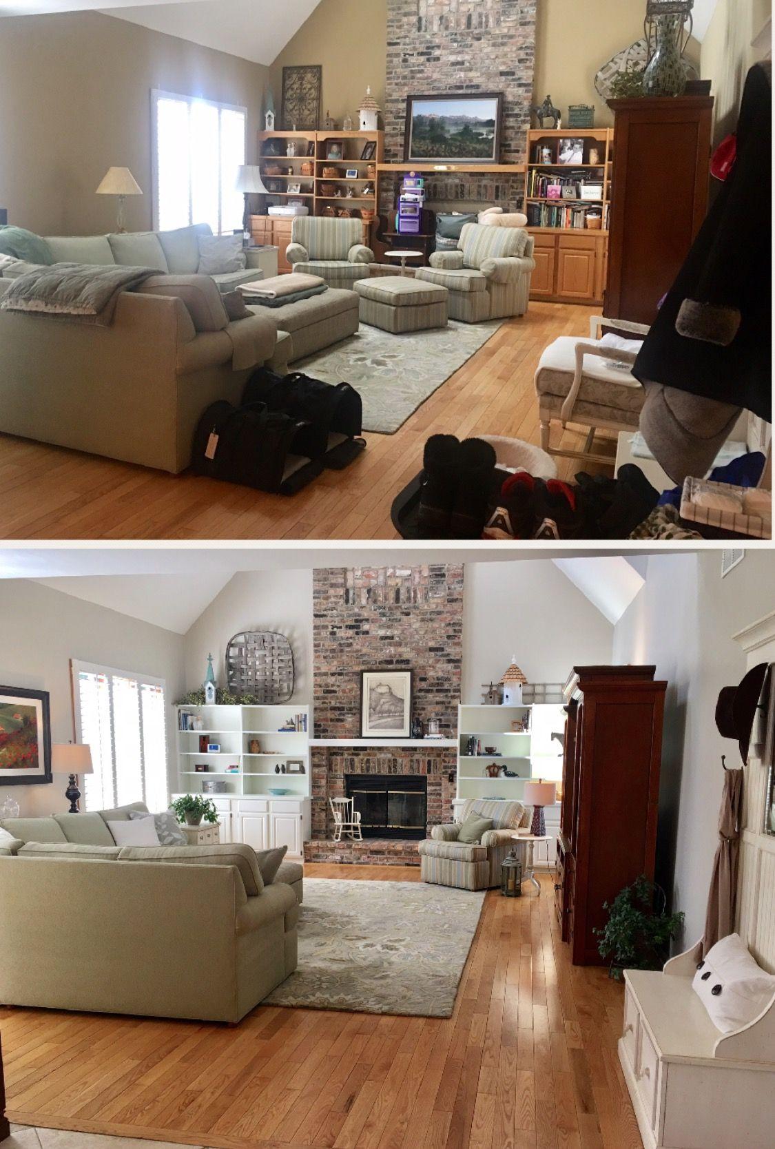 Before and after living area cleaning in Denver